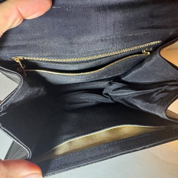Vintage Black Clutch Gold Chain Detailing - Picture 16 of 16